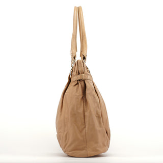 Celine Beige Leather Pillow Tote Bag