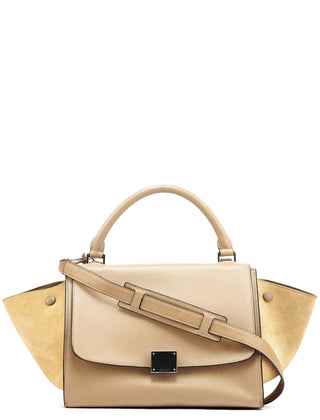 Celine Beige Leather Trapeze 2-Way Bag