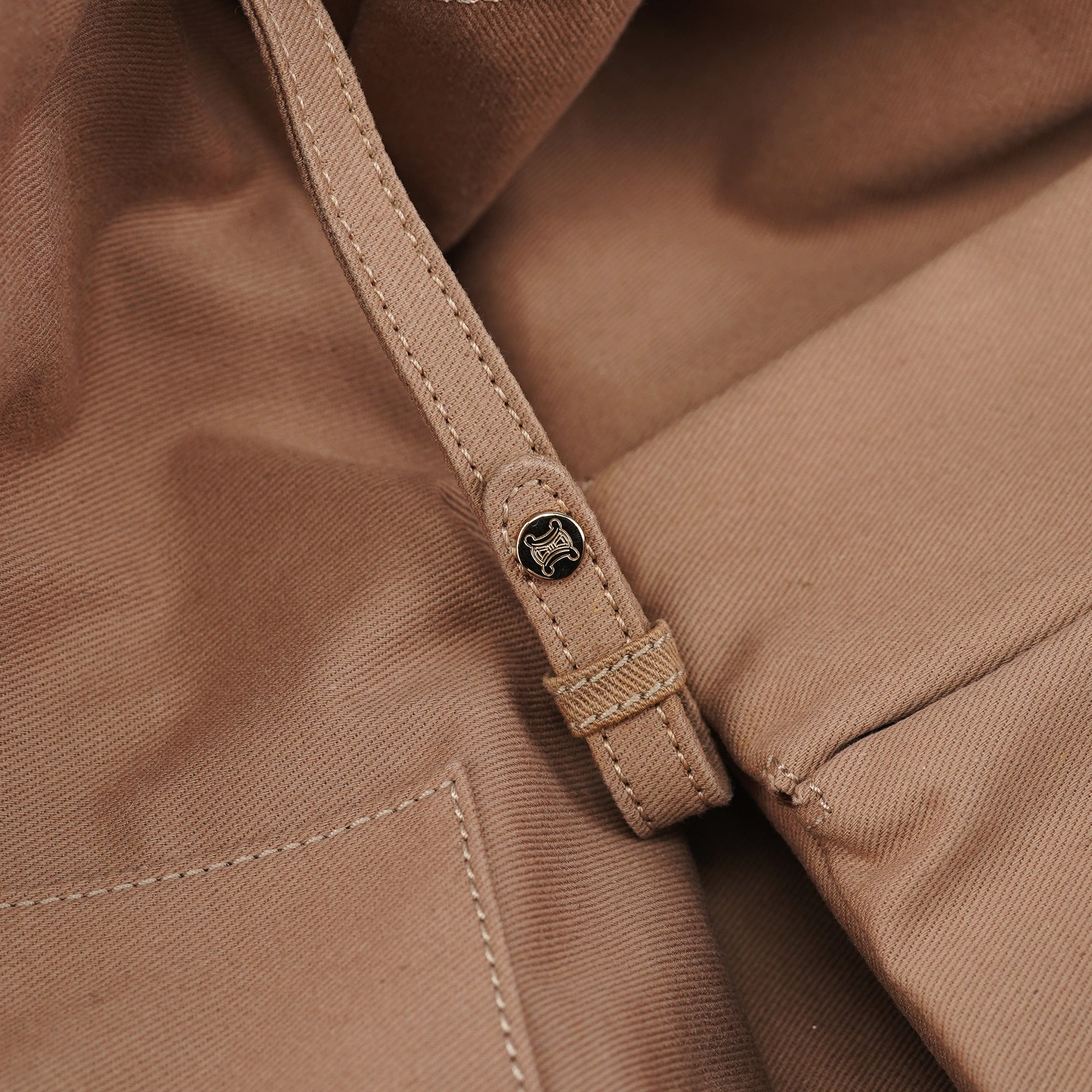 Celine Sac porté épaule Bittersweet en toile Macadam beige