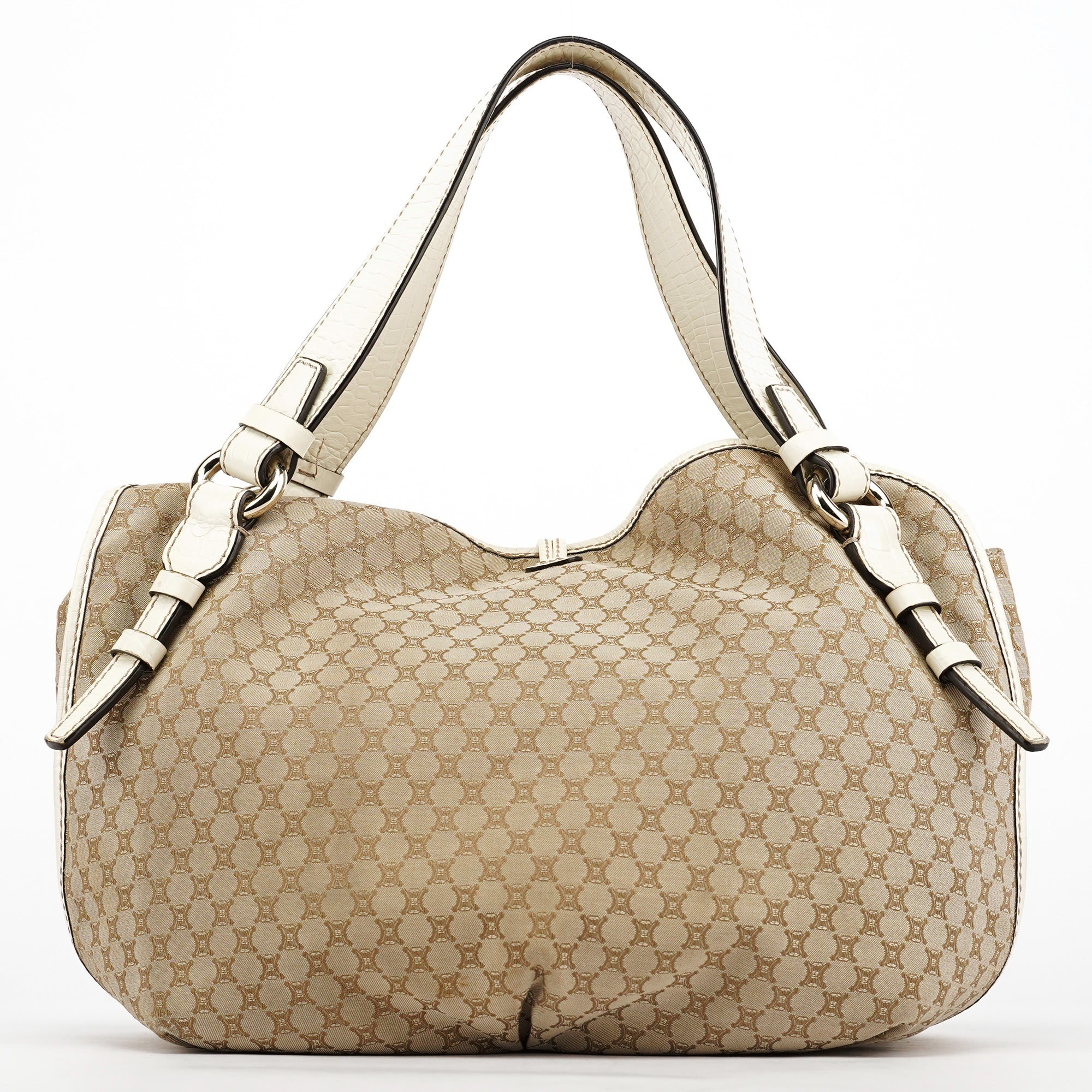Celine Sac porté épaule Bittersweet en toile Macadam beige