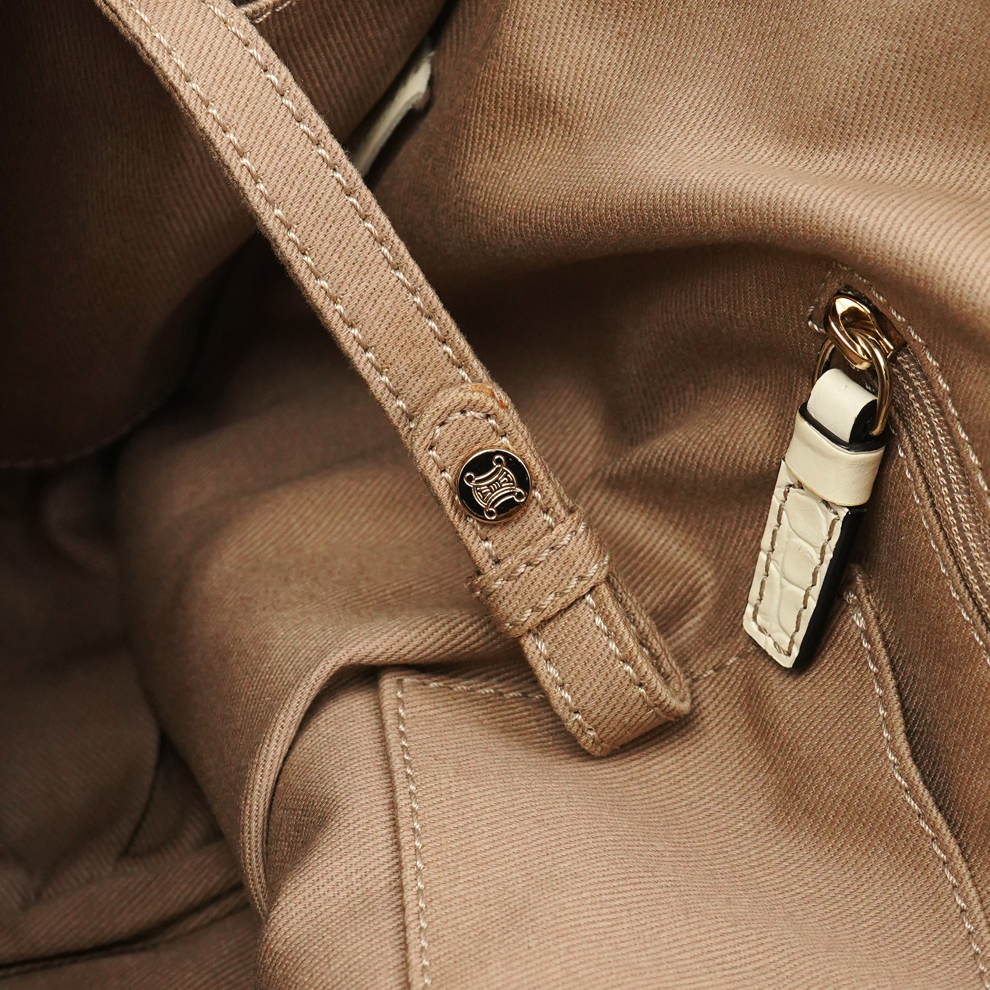 Celine Beige Macadam Bittersweet Shoulder Bag