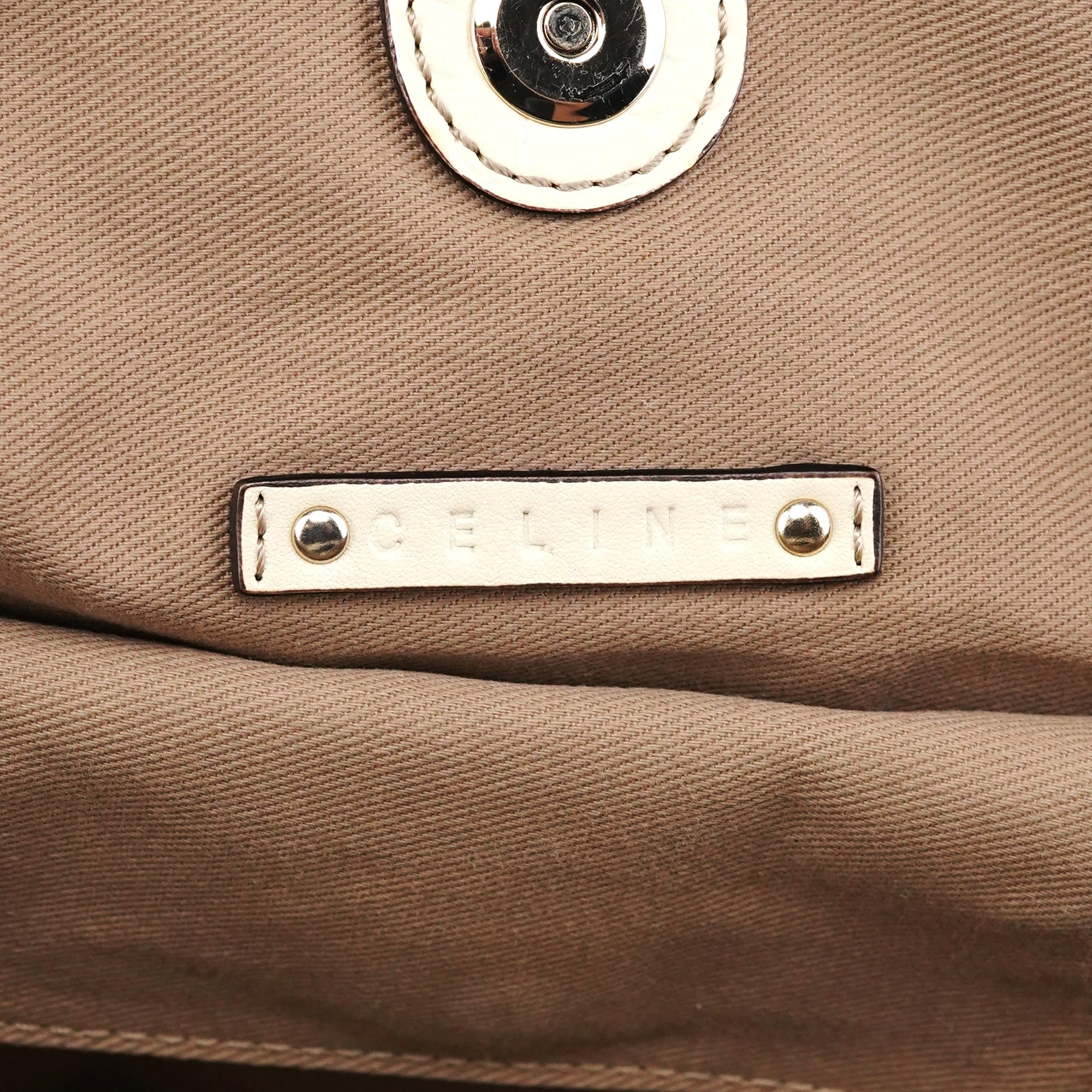 Celine Beige Macadam Bittersweet Shoulder Bag