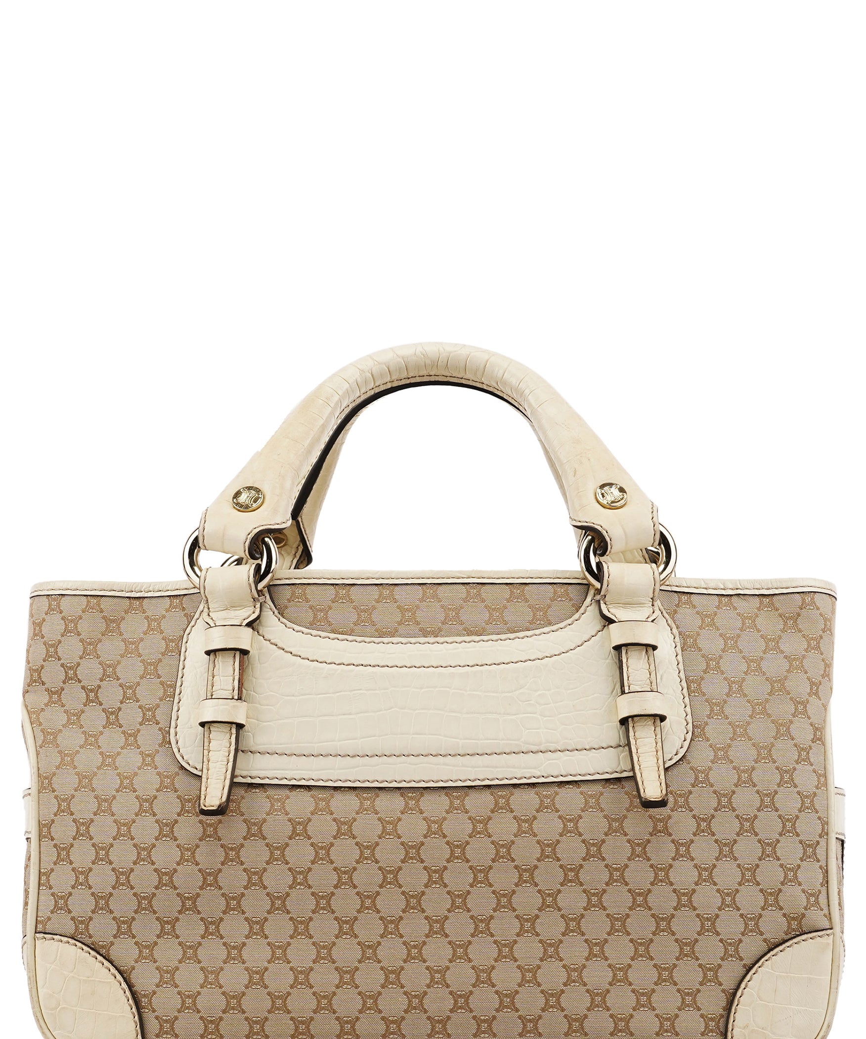 Céline Beige Macadam Canvas Boogie Tote Bag