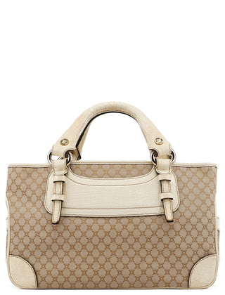 Céline Beige Macadam Canvas Boogie Tote Bag