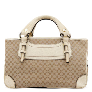 Céline Beige Macadam Canvas Boogie Tote Bag