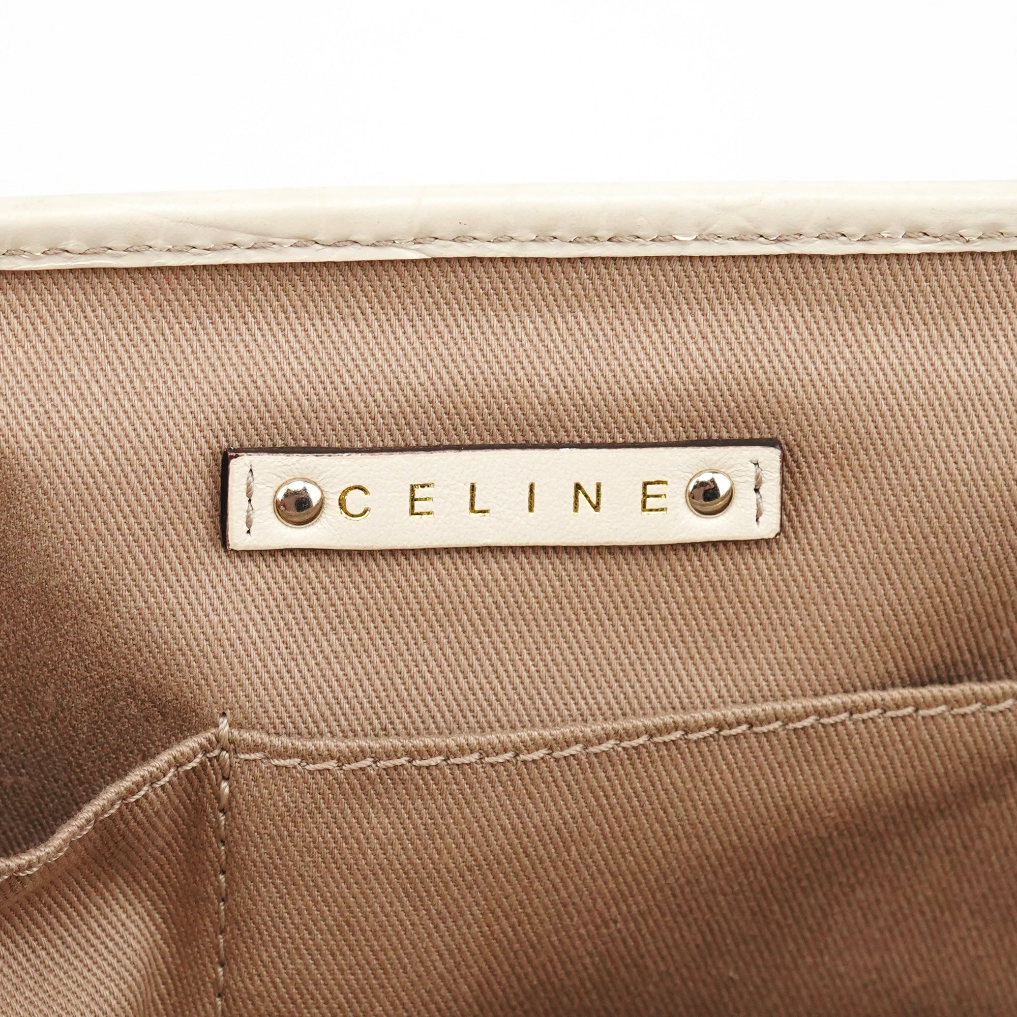Céline Beige Macadam Canvas Boogie Tote Bag