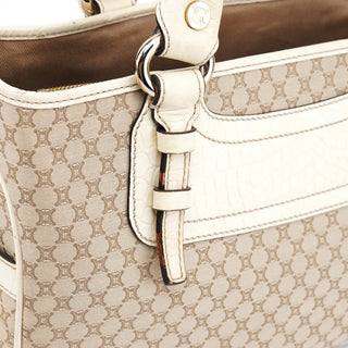 Céline Beige Macadam Canvas Boogie Tote Bag