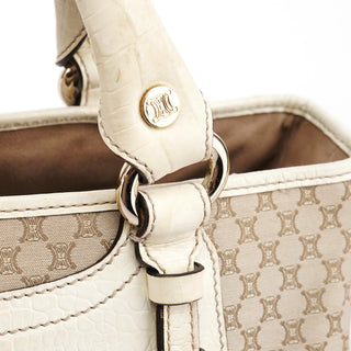 Céline Beige Macadam Canvas Boogie Tote Bag