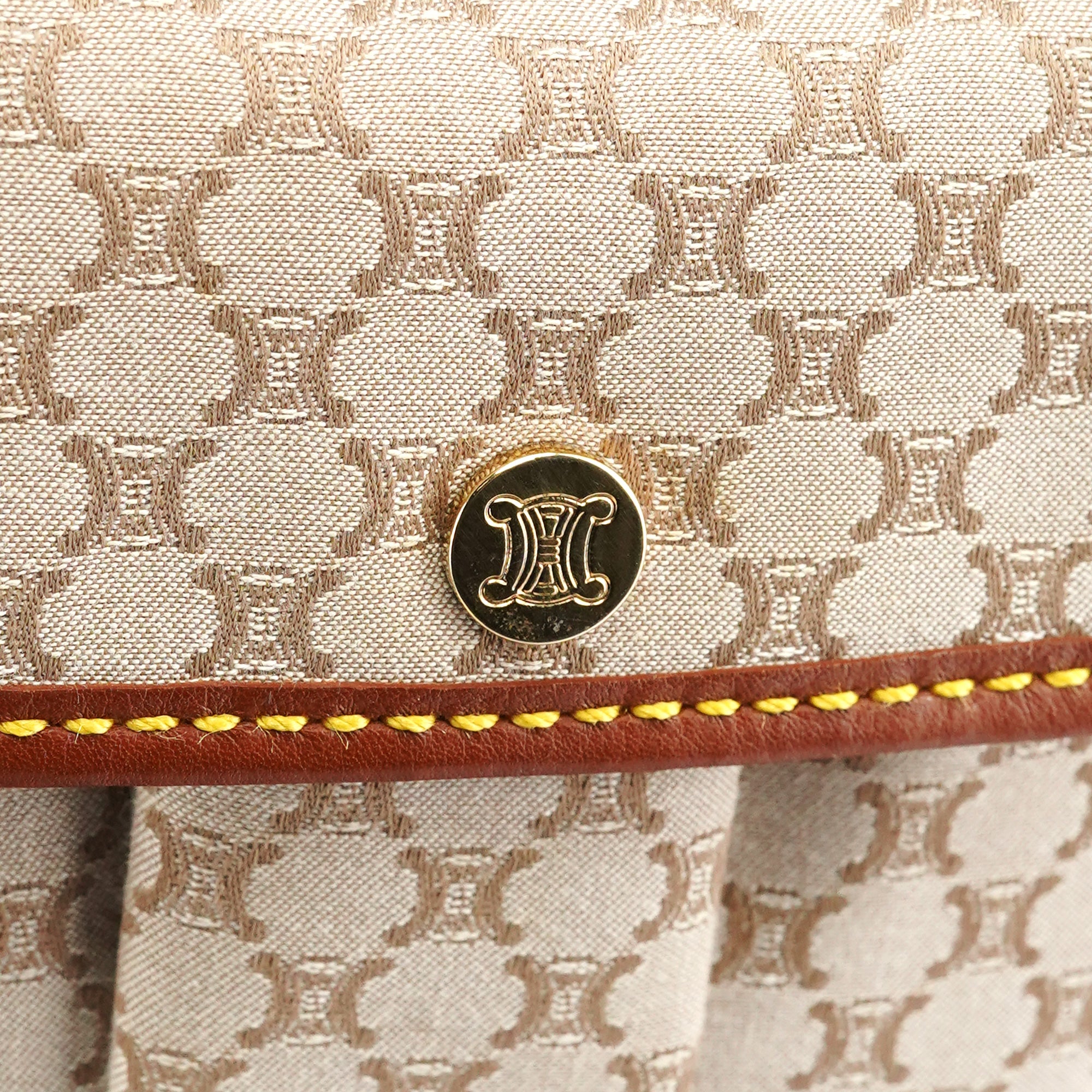 Celine Beige Macadam Crossbody Bag