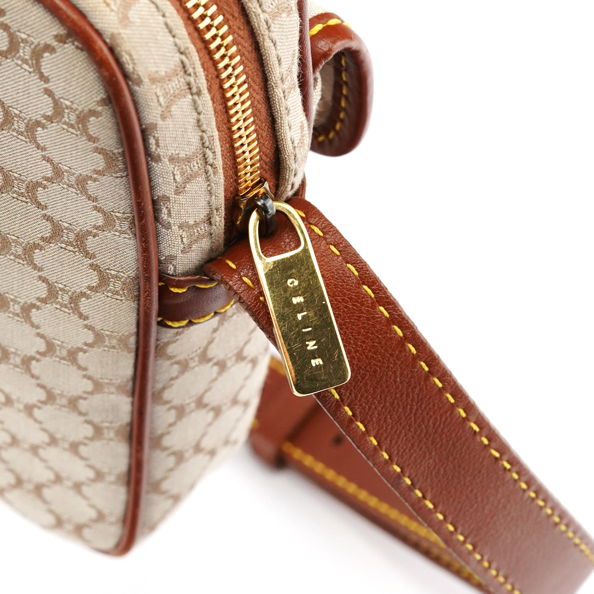 Celine Beige Macadam Crossbody Bag