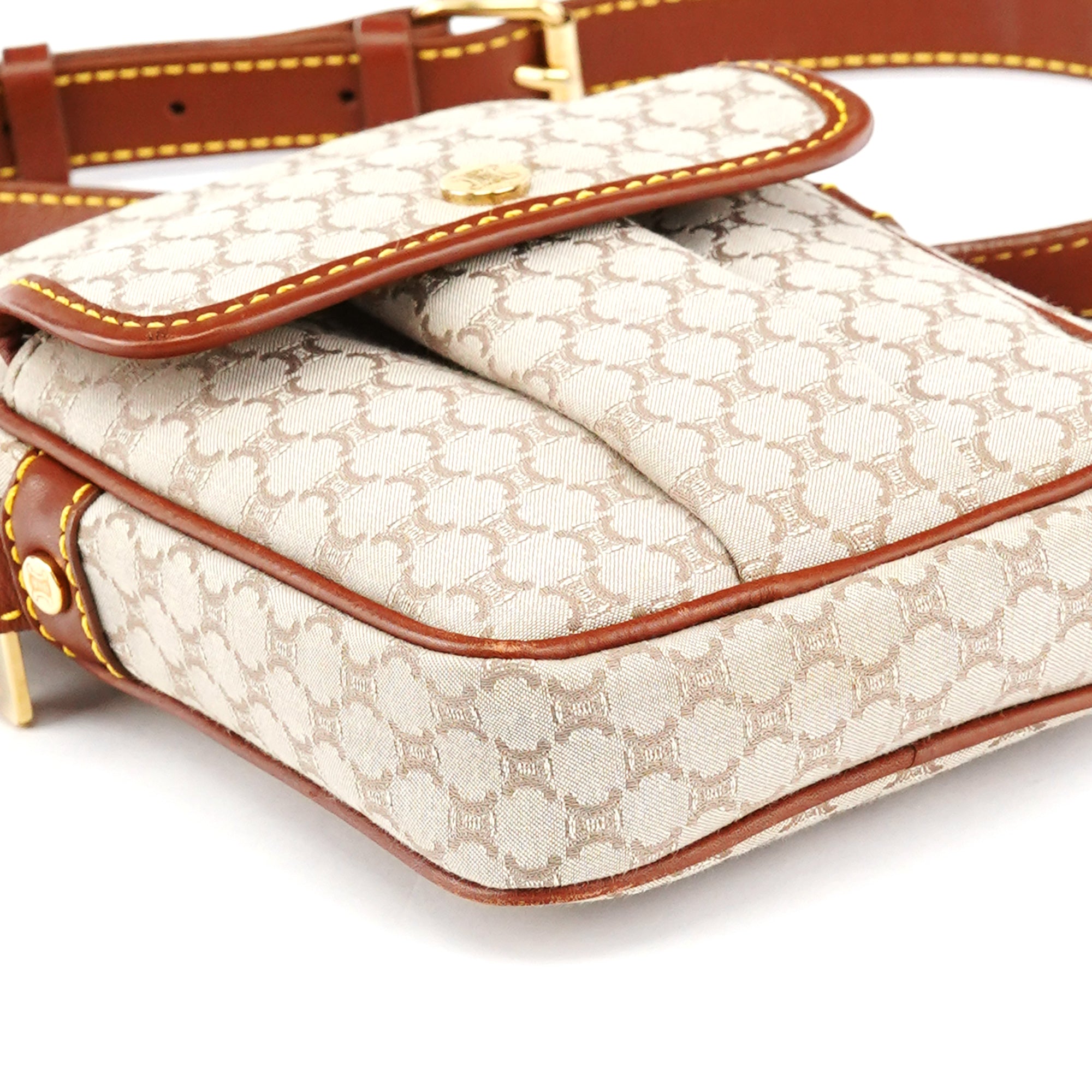 Celine Beige Macadam Crossbody Bag