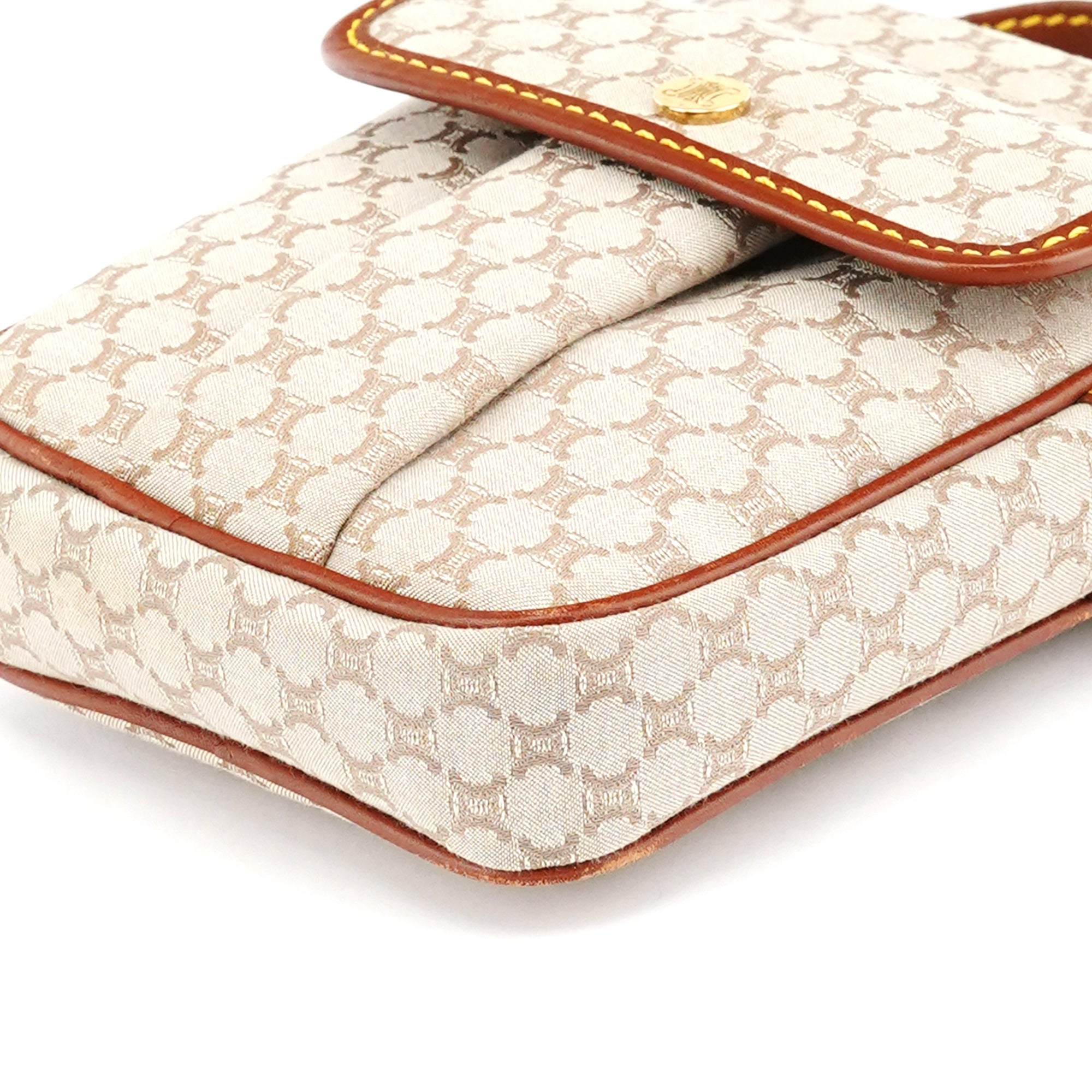 Celine Beige Macadam Crossbody Bag