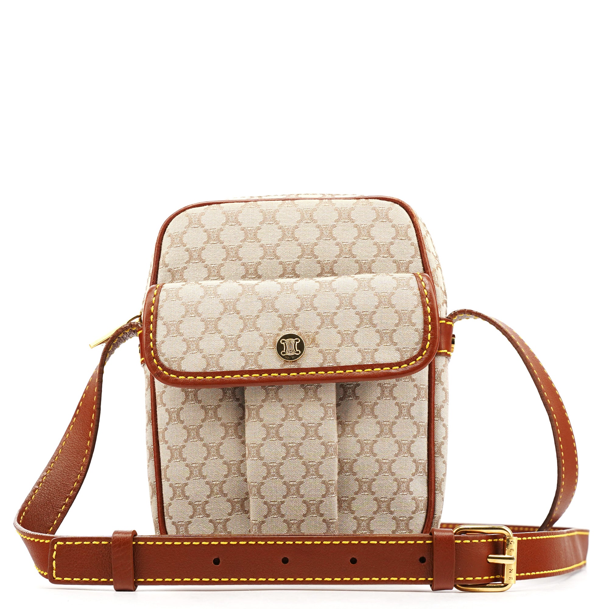 Celine Beige Macadam Crossbody Bag