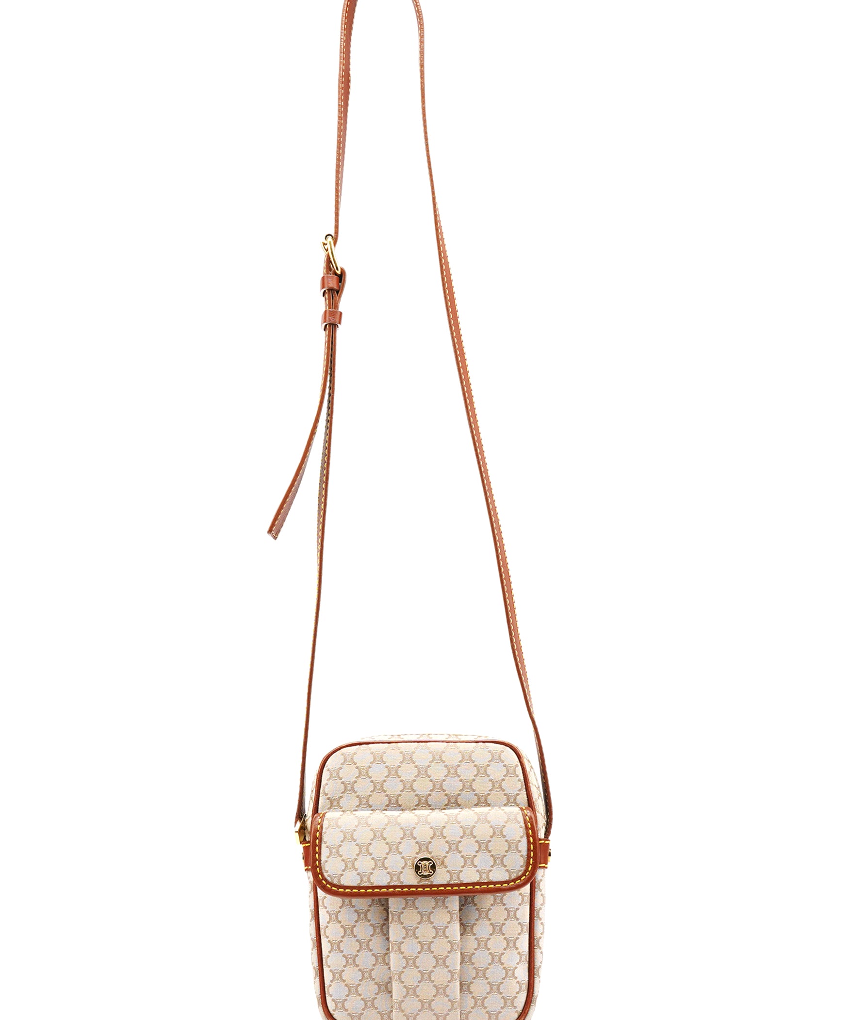 Celine Beige Macadam Crossbody Bag