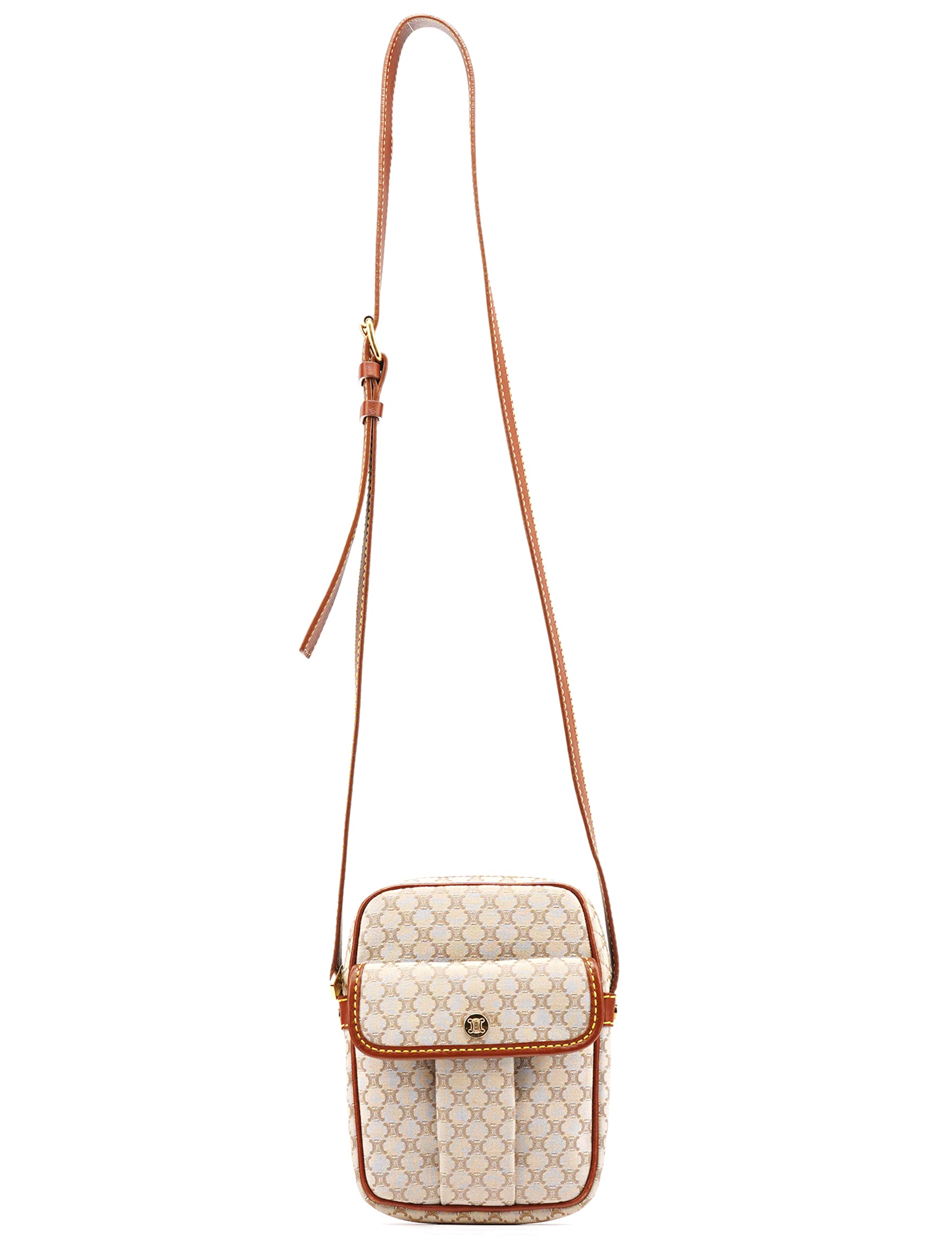 Celine Beige Macadam Crossbody Bag