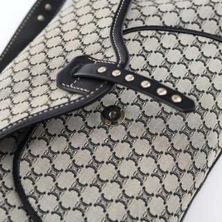 Celine Beige Macadam Monogram Shoulder Bag