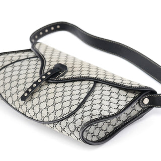 Celine Beige Macadam Monogram Shoulder Bag