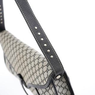 Celine Beige Macadam Monogram Shoulder Bag