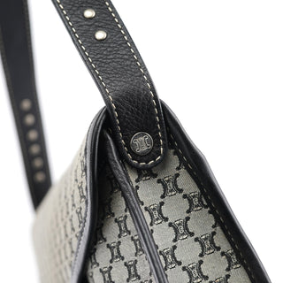 Celine Beige Macadam Monogram Shoulder Bag