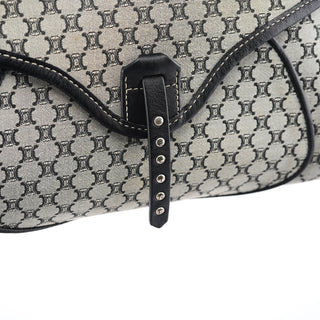 Celine Beige Macadam Monogram Shoulder Bag