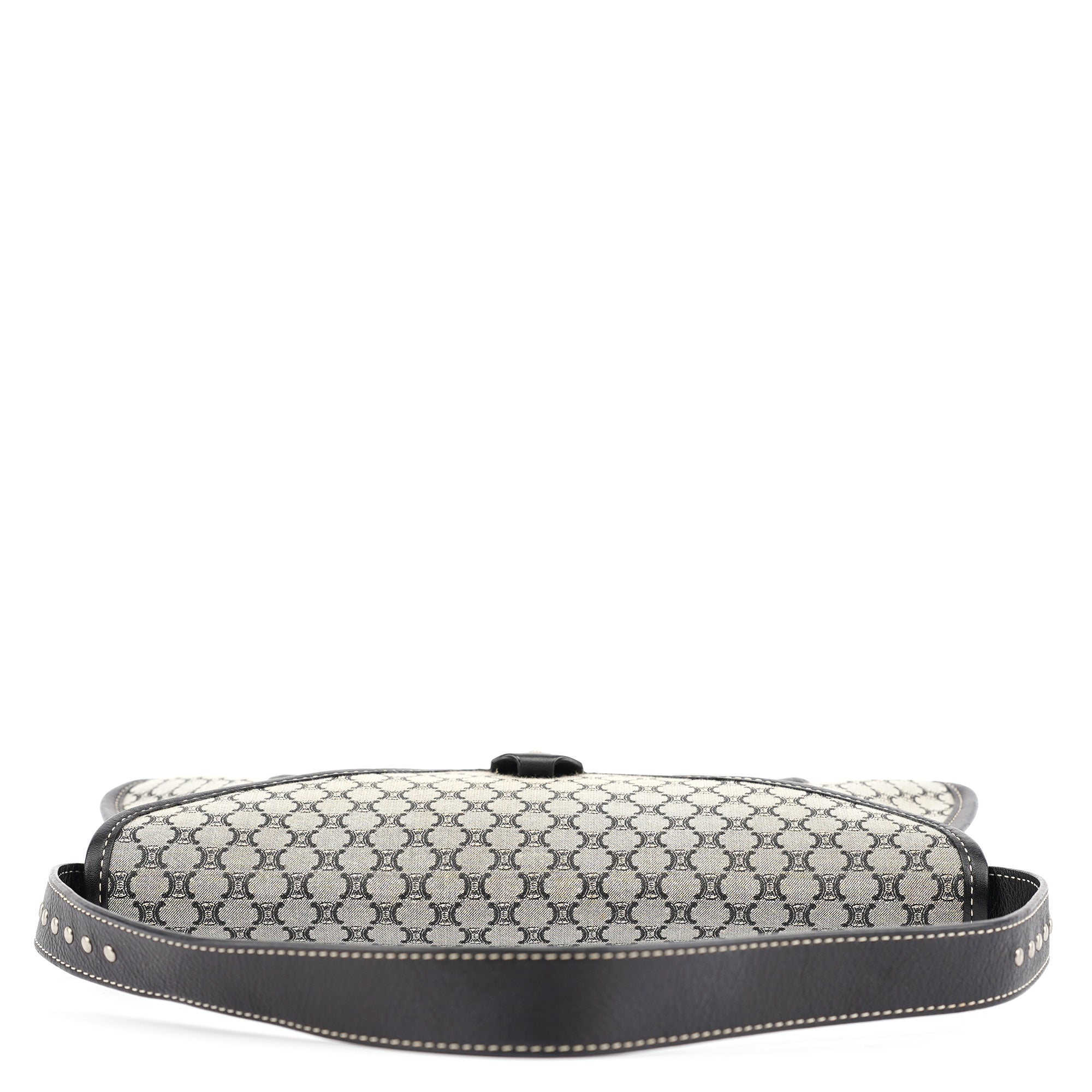 Celine Beige Macadam Monogram Shoulder Bag