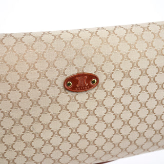 Celine Beige Macadam Shoulder Bag