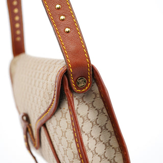Celine Beige Macadam Shoulder Bag