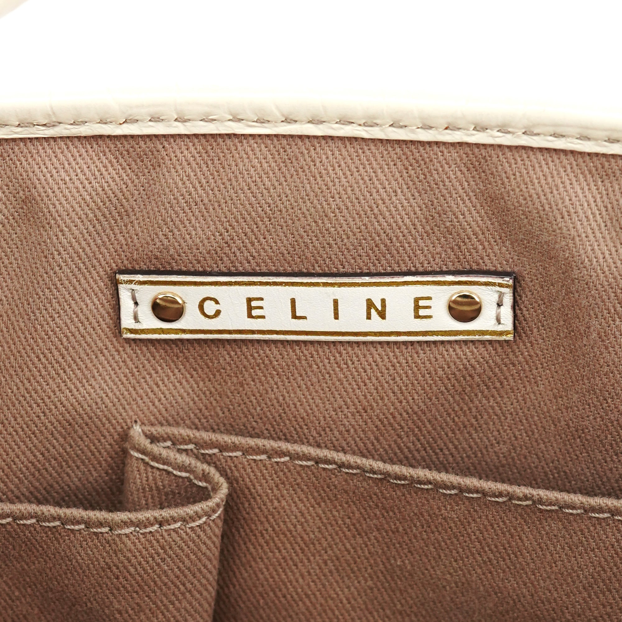 Celine Beige Monogram Leather Boogie Tote Bag