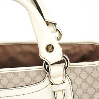 Celine Beige Monogram Leather Boogie Tote Bag