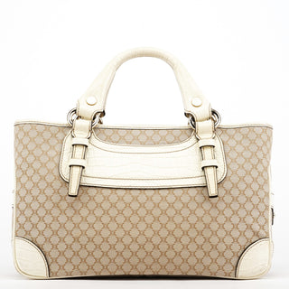 Celine Beige Monogram Leather Boogie Tote Bag
