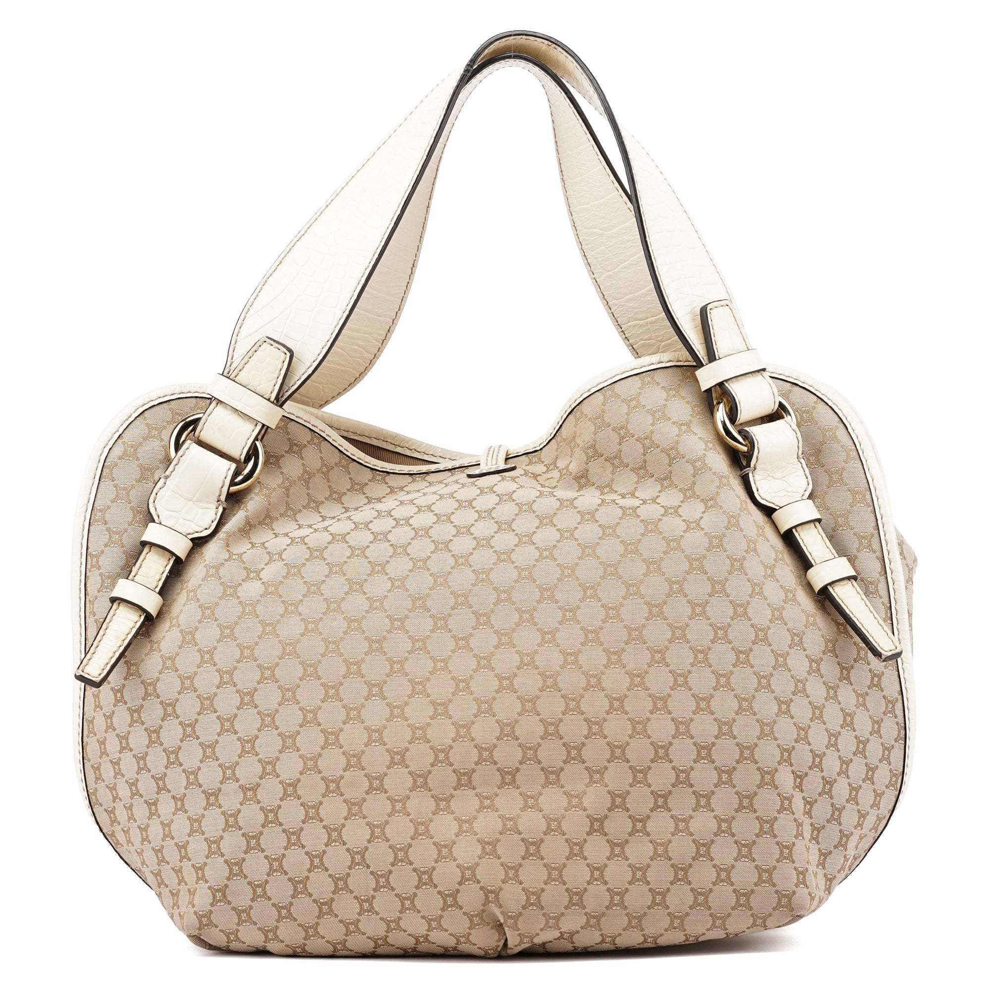 Celine Sac hobo Bittersweet en toile Triomphe beige