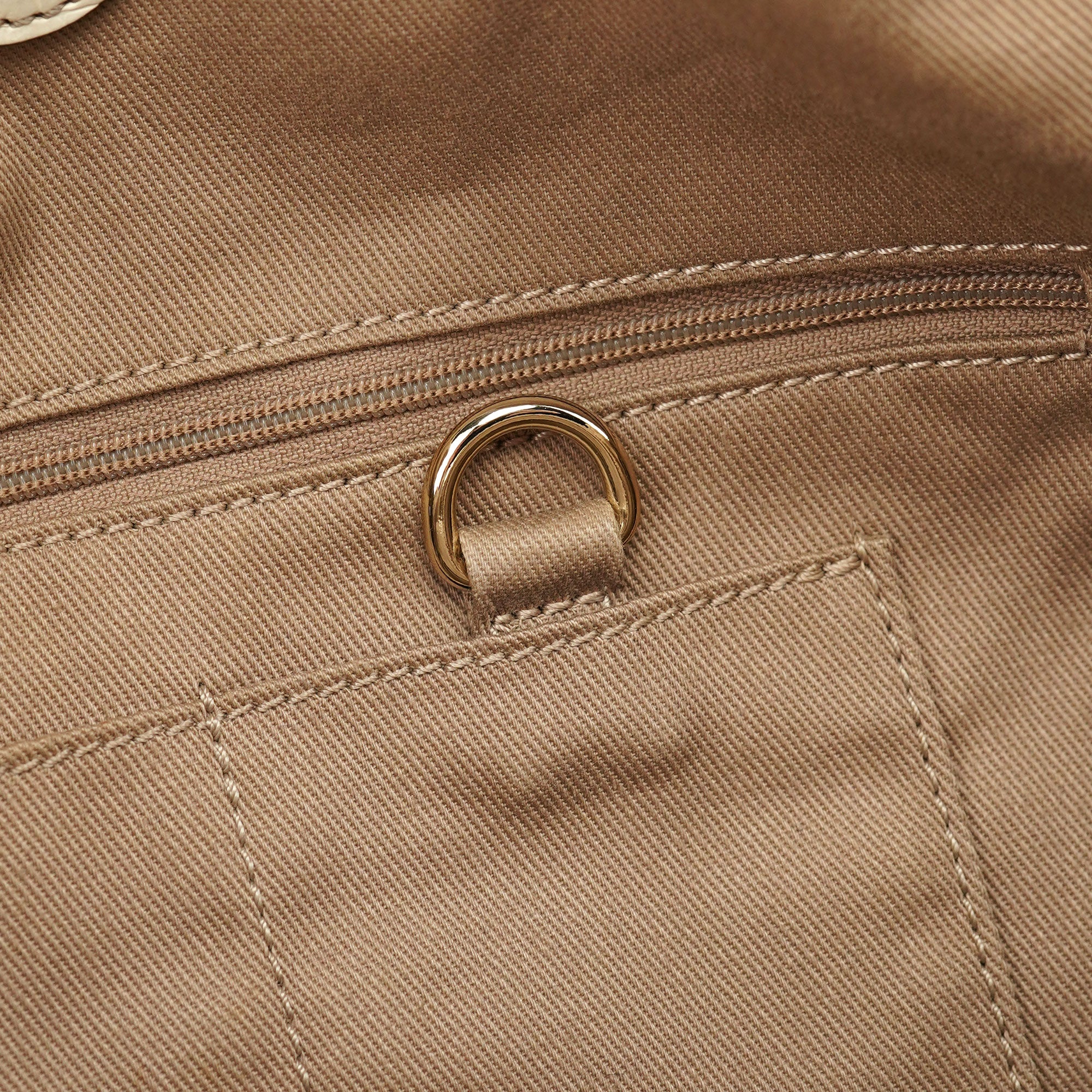 Celine Sac hobo Bittersweet en toile Triomphe beige