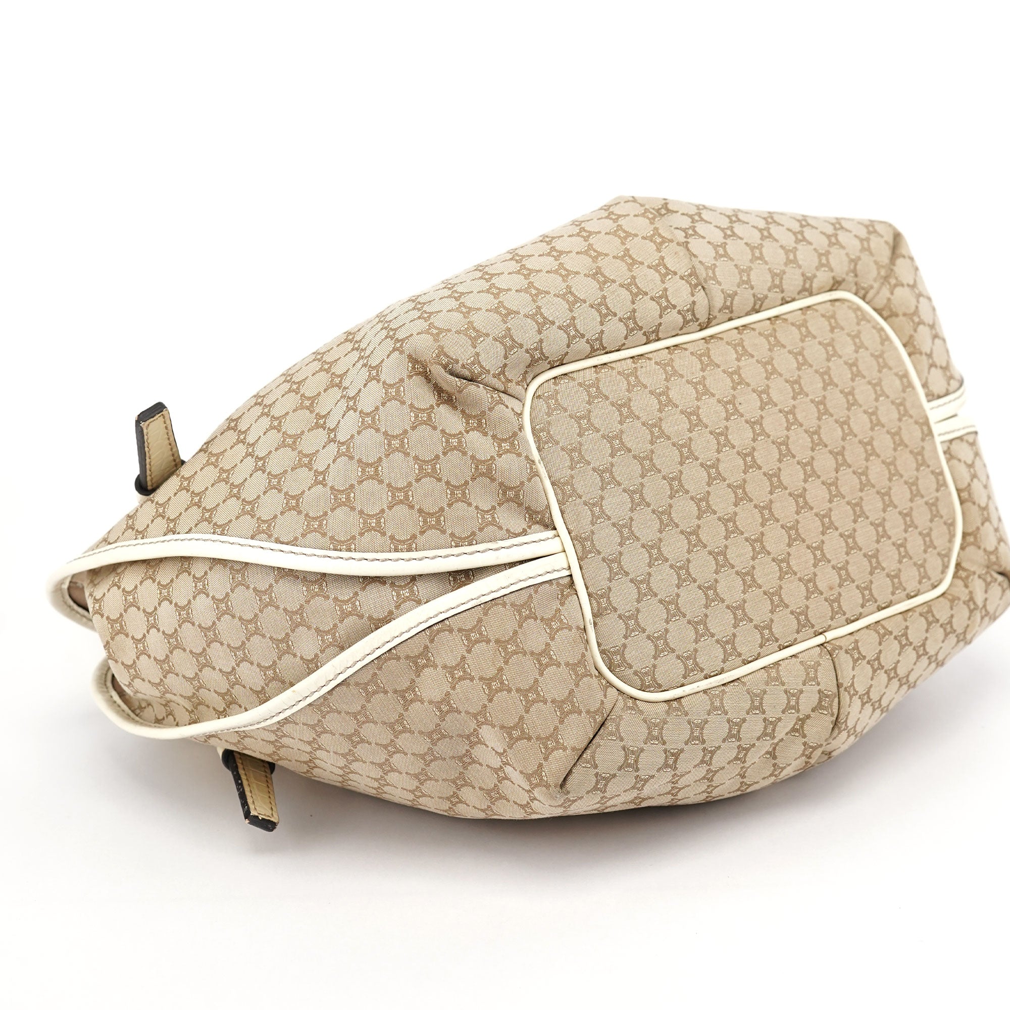 Celine Sac hobo Bittersweet en toile Triomphe beige