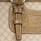 Celine Beige Triomphe Embossed Leather Tote Bag