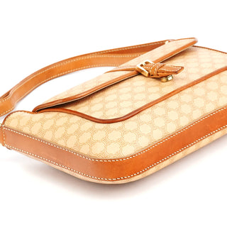 Celine Beige Triomphe Leather Shoulder Bag