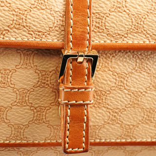 Celine Beige Triomphe Leather Shoulder Bag
