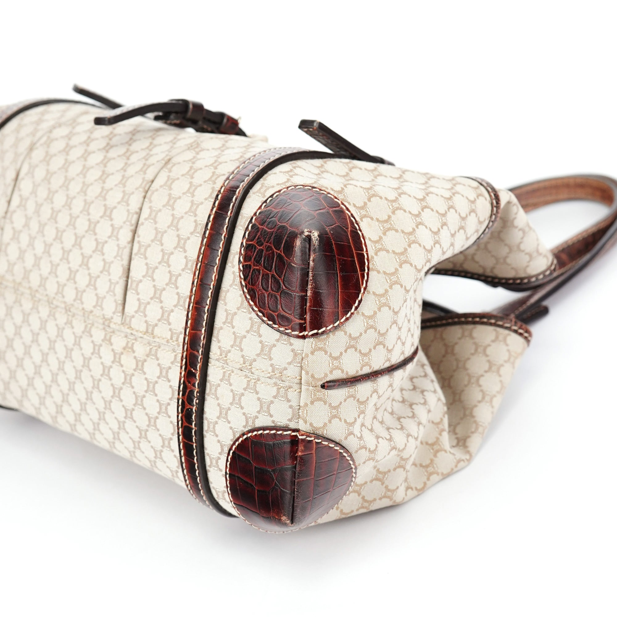 Celine Beige Triomphe Leather Tote Bag