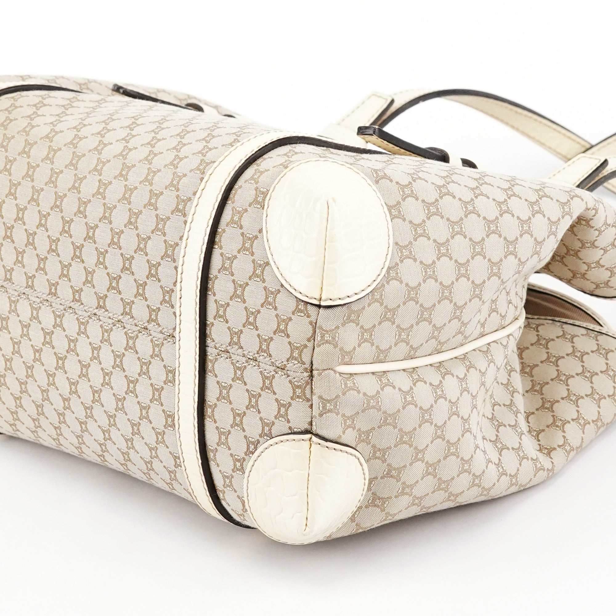 Celine Beige Triomphe Monogram Tote Bag