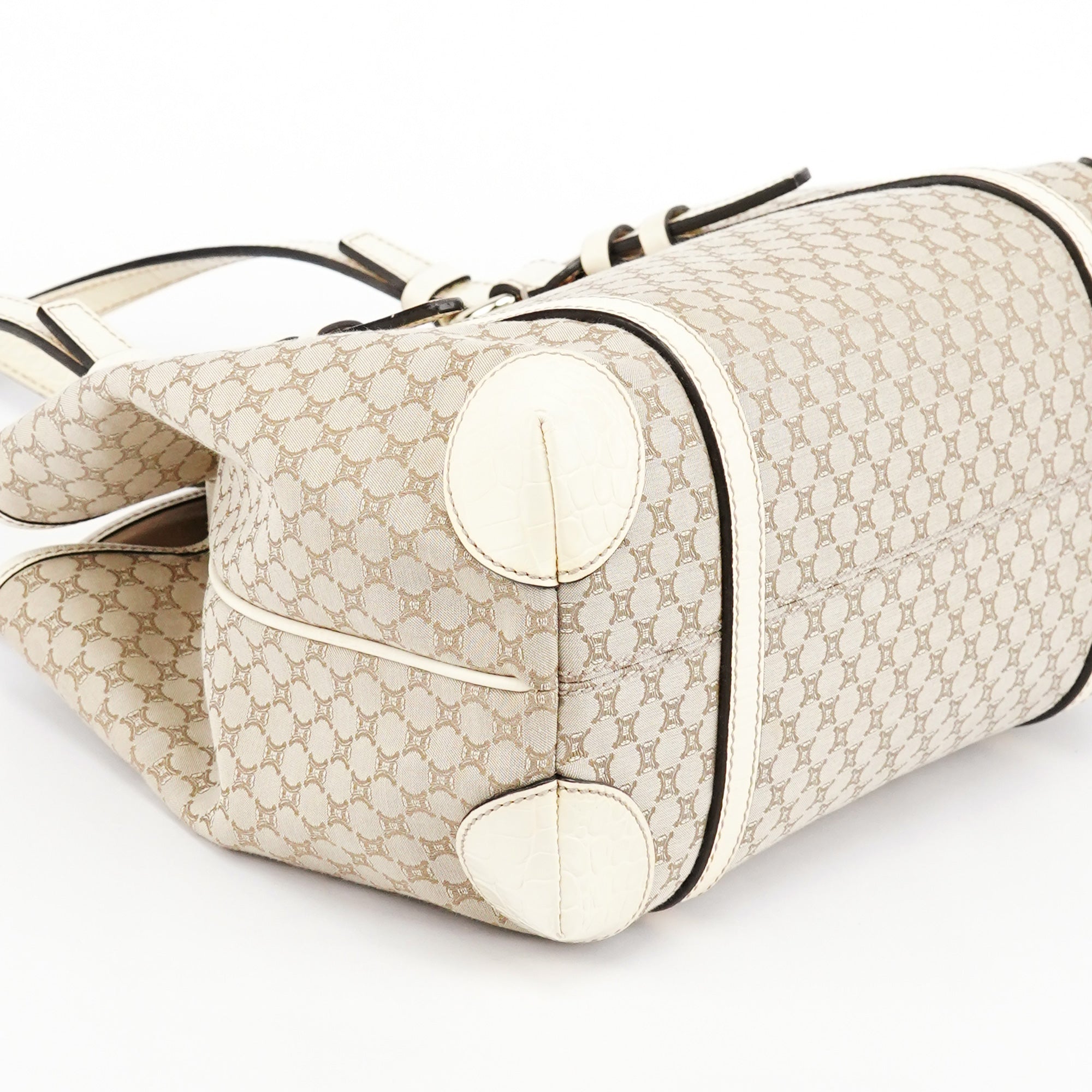 Celine Beige Triomphe Monogram Tote Bag