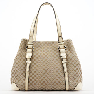 Celine Beige Triomphe Monogram Tote Bag