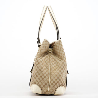 Celine Beige Triomphe Monogram Tote Bag