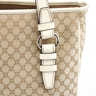 Celine Beige White Monogram Tote Bag