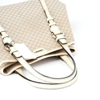 Celine Beige White Triomphe Tote Bag