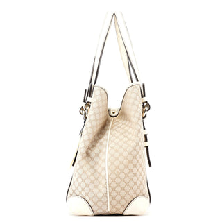 Celine Beige White Triomphe Tote Bag
