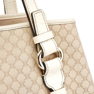 Celine Beige White Triomphe Tote Bag