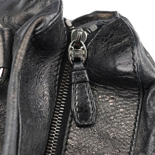 Celine Black Crackled Leather Bittersweet Bag