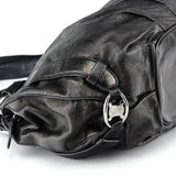 Celine Black Crackled Leather Bittersweet Bag
