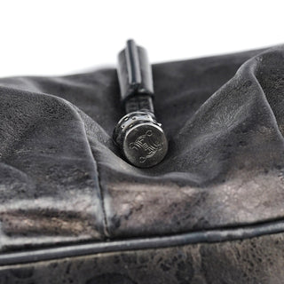 Celine Black Crackled Leather Bittersweet Bag