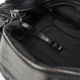 Celine Black Crackled Leather Bittersweet Bag