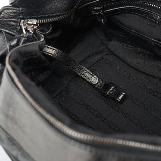 Celine Black Crackled Leather Bittersweet Bag